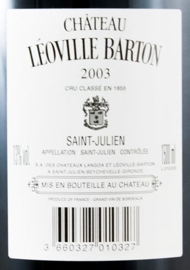 2003 Château Leoville Barton Saint-Julien tinto 1,5L