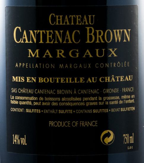 2015 Château Cantenac Brown Margaux tinto