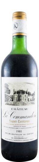 1981 Château La Commanderie Saint-Estèphe tinto