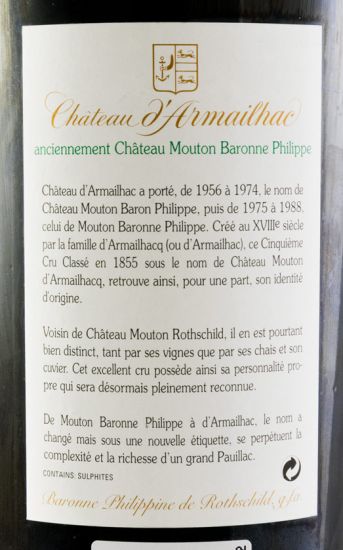 1993 Château d'Armailhac Baron Philippe de Rothschild Pauillac tinto 1,5L