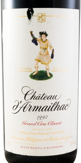 1992 Château d'Armailhac Baron Philippe de Rothschild Pauillac red 1.5L