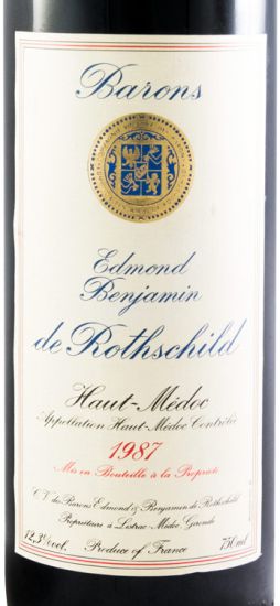 1987 Barons Edmond & Benjamim Rothschild Haut-Medoc red
