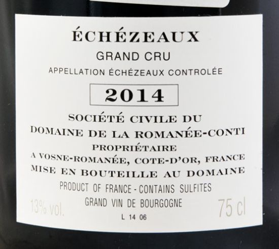 2014 Domaine de la Romanée-Conti Grand Cru Échézeaux tinto