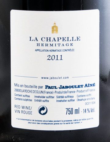 2011 Paul Jaboulet Aíné La Chapelle Hermitage tinto
