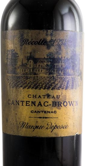 1934 Château Cantenac Brown Margaux tinto