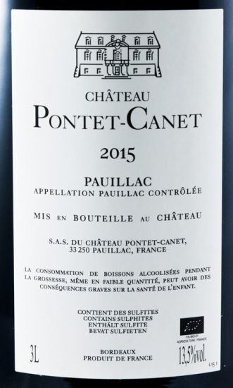 2015 Château Pontet-Canet Pauillac red 3L