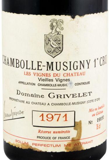 1971 Domaine Grivelet Chambolle-Musigny tinto