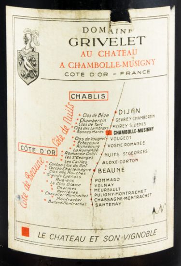 1971 Domaine Grivelet Chambolle-Musigny tinto