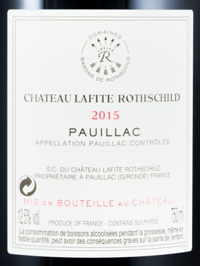 2015 Château Lafite Rothschild Pauillac tinto