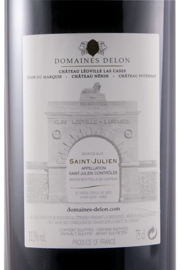 2015 Château Léoville Marquis de Las Cases Saint-Julien red