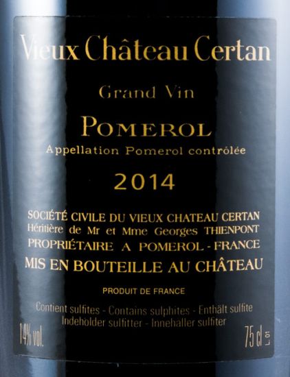 2014 Vieux Château Certan Pomerol tinto