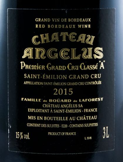 2015 Château Angelus Saint-Émilion red 3L