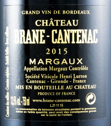 2015 Château Brane-Cantenac Margaux tinto