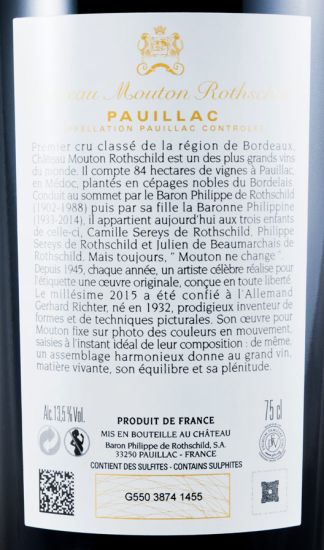 2015 Château Mouton Rothschild Pauillac tinto