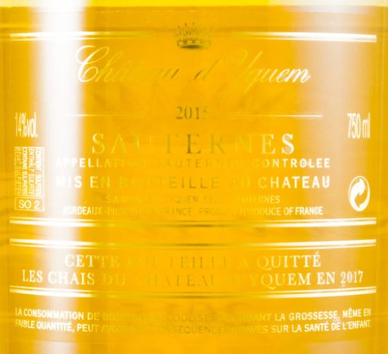 2015 Château d'Yquem Sauternes white
