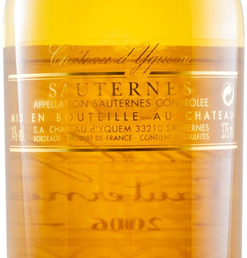 2006 Château d'Yquem Sauternes branco 37,5 cl