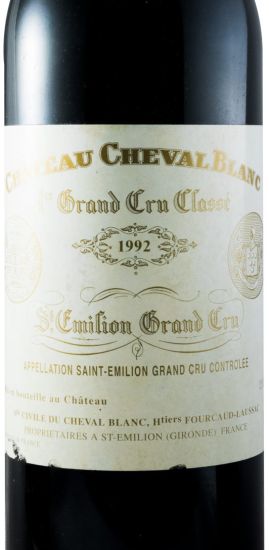 1992 Château Cheval Blanc Saint-Émilion tinto