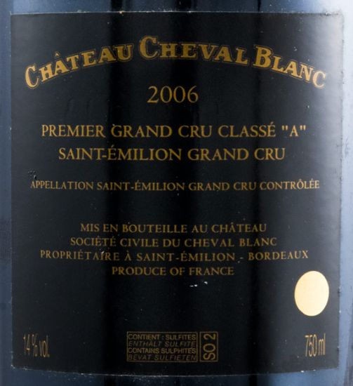 2006 Château Cheval Blanc Saint-Émilion tinto