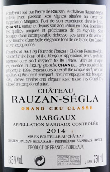 2014 Château Rauzan-Ségla Margaux tinto