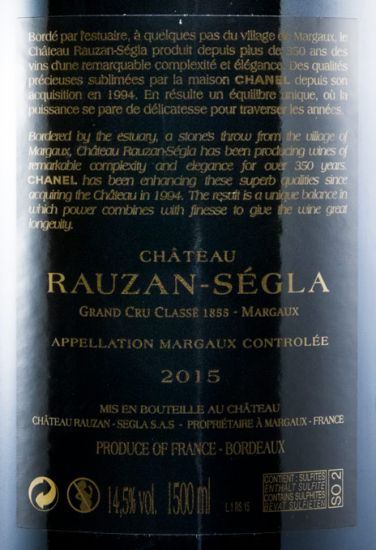 2015 Château Rauzan-Ségla Margaux red 1.5L