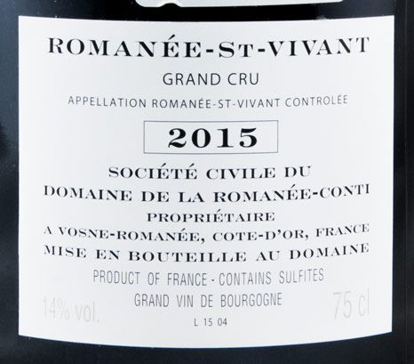2015 Domaine de la Romanée-Conti Marey-Monge Romanée-Saint-Vivant tinto