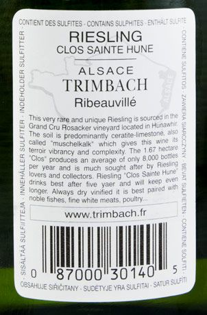 2009 Maison Trimbach Clos Ste Hune Riesling Alsace white