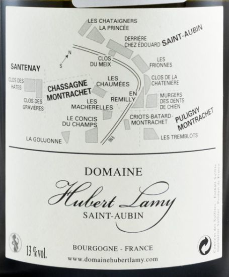 2016 Domaine Hubert Lamy En Remilly Premier Cru Saint-Aubin branco