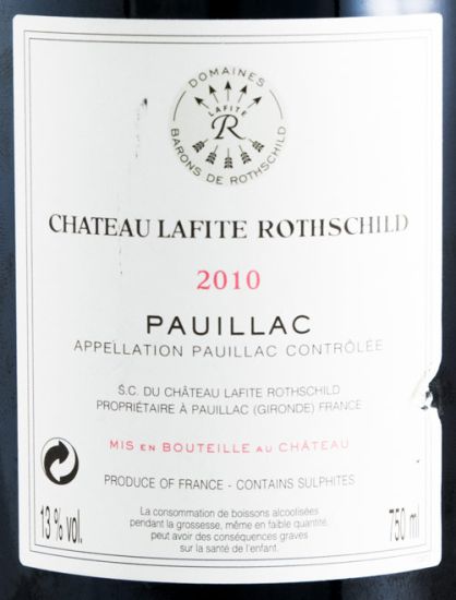 2010 Château Lafite Rothschild Pauillac red