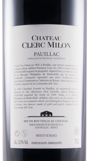 2015 Château Clerc Milon Pauillac tinto
