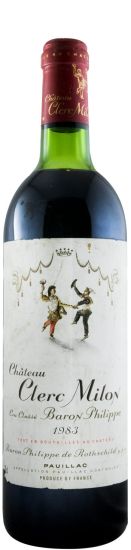 1983 Château Clerc Milon Baron Philippe de Rothschild Pauillac red