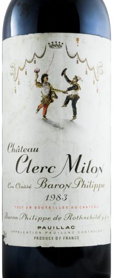 1983 Château Clerc Milon Baron Philippe de Rothschild Pauillac red