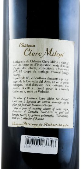 1983 Château Clerc Milon Baron Philippe de Rothschild Pauillac red