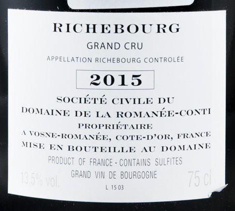 2015 Domaine de la Romanée-Conti Richebourg tinto