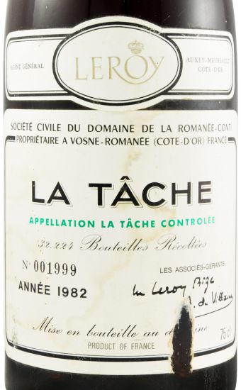 1982 Domaine de la Romanée-Conti La Tâche tinto