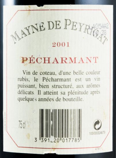 2001 Mayne de Peyrigat Pécharmant tinto