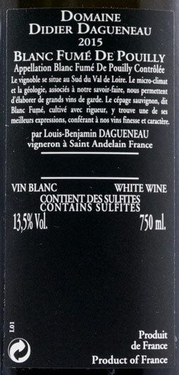 2015 Domaine Didier Dagueneau Silex Pouilly-Fumé branco