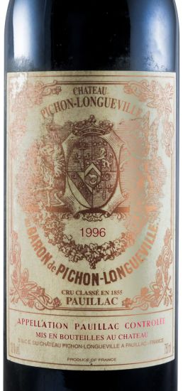 1996 Château Pichon-Longueville au Baron de Pichon-Longueville Pauillac red