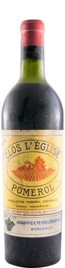 1953 Clos L'Eglise Pomerol red