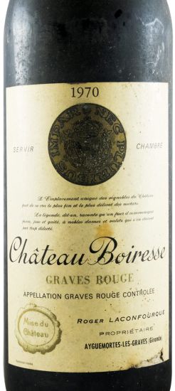 1970 Château Boiresse Graves Rouge tinto
