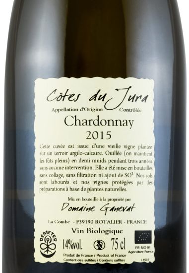 2015 Jean-François Ganevat Les Chamois du Paradis Chardonnay Côtes du Jura biológico branco