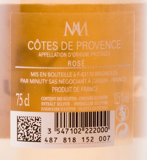 2018 Château Minuty M de Minuty Côtes de Provence rosé