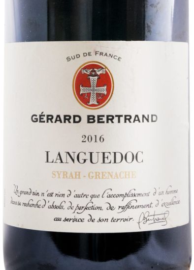 2016 Gérard Bertrand Syrah-Grenache Languedoc red