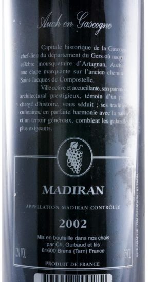 2002 Château Guibaud et fils Auch en Gascogne Madiran tinto
