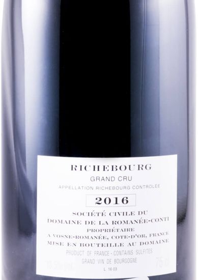 2016 Domaine de la Romanée-Conti Richebourg tinto