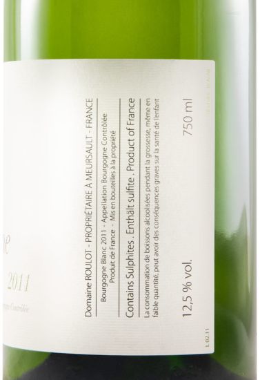 2011 Domaine Roulot Bourgogne branco