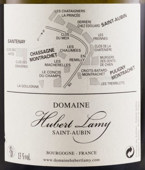 2017 Domaine Hubert Lamy Les Murgers des Dents de Chien Premier Cru Saint-Aubin branco