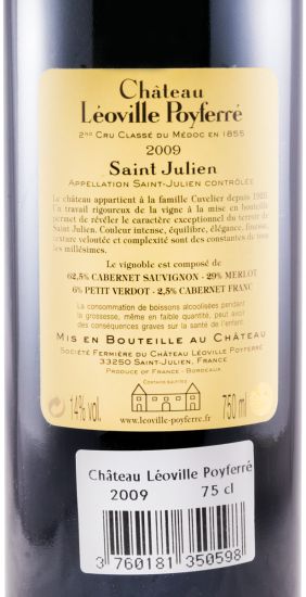 2009 Château Léoville Poyferré Saint-Julien tinto