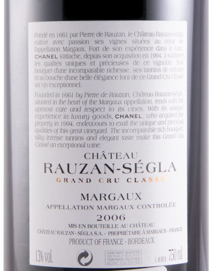 2006 Château Rauzan-Ségla Margaux tinto