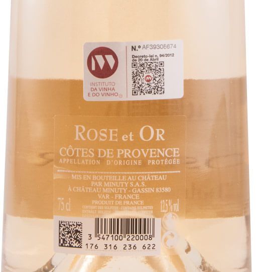 2019 Château Minuty Rose et Or Côtes de Provence rosé