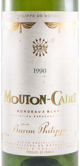 1990 Mouton Cadet Baron Philippe de Rothschild Pauillac branco